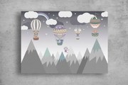 Tablouri Canvas - Copii - Zbor deasupra muntilor
