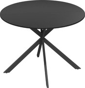 HOMCOM Masă rotundă pentru 4 persoane, masă de bucătărie în stil industrial cu picioare din oțel, pentru sufragerie, bucătărie, negru | Aosom Romania