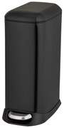 Coș de gunoi negru mat cu pedală din oțel 12 l Design – Wenko