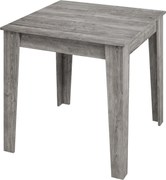 HOMCOM Masă de Sufragerie pentru 4 Persoane, Masă de Bucătărie Pătrată 80 x 80 x 75 Cm cu Piciorușe Antiderapante, Gri cu Efect de Lemn | Aosom Romania