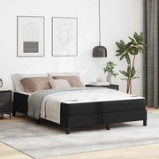 vidaXL Pat cu saltea Negru 140 x 200 cm Piele artificială