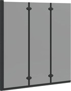 vidaXL Încărcare duș Manual Negru 130 x 138 cm Sticlă ESG și aluminiu