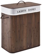 Juskys Cos de rufe din bambus Curly 100 litri, maro
