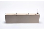Ghiveci cu autoirigare Plastia Berberis 80, gri + ivoriu, 80 cm