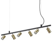 Lustra modera cu spoturi directionabile DYNAMITE SP6 OTTONE