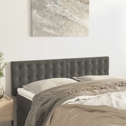 vidaXL Tăblii de pat, 2 buc., gri închis, 72x5x78/88 cm, catifea