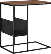 vidaXL Masă laterală, negru, 55x36x59,5 cm, lemn compozit