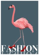 Ilustrație Fashion Flamingo, ByKammille