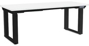 Masă înălțime reglabilă OfficeTech Strong 180 x 80 cm, picioare negre, alb