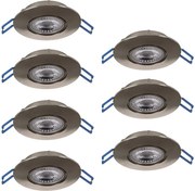 Eglo 300195 - Set 7 spoturi LED încastrate GEDREZ, 4,9 W, 230 V, Ø 9 cm, crom