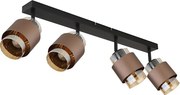 Globo 15560-4C - Corp de iluminat tip spot MILLEY 4xE27/40W/230V, negru/bronz