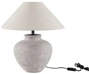 Veioza decorativa, Ceramica, Tesatura, Alb, LUPE