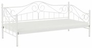 Pat de o persoană 90 cm Danina (alb) (cu somieră). 1016020