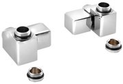 Sapho - Set de racordare pentru ventile unghiulare CUBE COMBI, 2 buc., pentru partea dreaptă / crom lucios