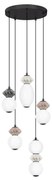 Lustra LED suspendata decorativa ceramica mocha, gri, alb, PALLINA 5L