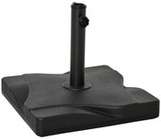 Outsunny Suport Pătrat pentru Umbrelă, Bază Greutate 20kg din Plastic, 41.5x41.5x35cm, Ideal pentru Exterior, Negru | Aosom Romania