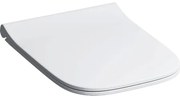 Capac wc Geberit Smyle Square slim cu inchidere lenta, detasabil, alb - GEC500.688.01.1