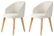 Set de scaune de sufragerie Bentley White andLight Oak, 2 buc.