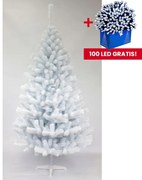 Brad de Crăciun feeric de culoare albă luxoasă 220 cm