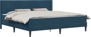 vidaXL Cadru de pat cu saltea albastru 200 x 200 cm Catifea