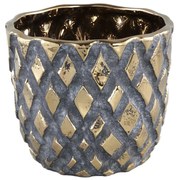 Ghiveci de flori din ceramica auriu JUNEY - mai multe dimensiuni Marime: M