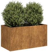vidaXL Jardinieră Rusty 80x40x40 cm Oțel pentru intemperii
