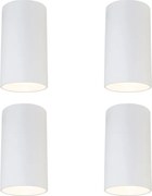 Set de 4 spoturi moderne albe montate la suprafață 5,5 cm GU10 50 mm - Tuba