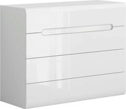 Comoda AZTECA TRIO, alb, PAL, cu sertare, 105x41x84 cm