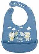 Canpol babies baveta din silicon cu buzunar, Salut Paris - granat