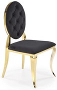 Scaun K556 velvet negru Blu19/auriu