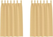 vidaXL Perdele Opaque cu Inel 2 pcs Bej 175 x 140 cm Poliester
