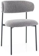 Scaun de masa gri ELTON cu picioare negre