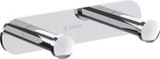 🛁 Cârlig dublu JASMIN, cu placă, finisaj cromat – Cod ADJ_012L