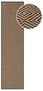 Covor tip traversă negru/în culoare naturală din iută 60x230 cm Diamond – Flair Rugs