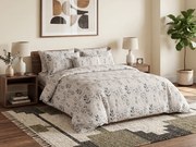 Lenjerie de pat din polibumbac SALVIA gri-maroniu Dimensiune lenjerie de pat: 70 x 90 cm | 140 x 200 cm