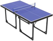 Masa de Ping Pong Pliabila, Multifuncitonala, cu Plasa din Otel si MDF, 182x91x76cm - Albastru HOMCOM | Aosom Romania