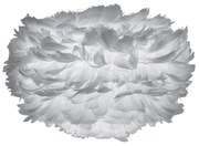 Abajur modern cu pene de gasca EOS gri deschis, 35cm