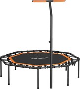 SPORTNOW Trambulină fitness, trambulină de antrenament cu mâner reglabil, stabilă și silențioasă, pentru interior, oțel, portocaliu | Aosom Romania