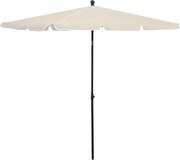 vidaXL Umbrelă de grădină cu stâlp, nisipiu, 210x140 cm