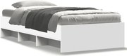 vidaXL Cadru de pat, alb, 90x200 cm, lemn prelucrat