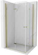 Mexen Lima Duo cabină de duș pliabilă 90 x 80 cm, transparent, Aurie - 856-090-080-50-00-02