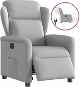 vidaXL Scaun reclinabil electric Cloud Grey Fabric