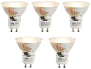 Set de 5 becuri LED GU10 reglabile în 3 trepte Kelvin 3W 180lm 2000K-2700K