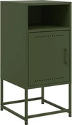 vidaXL Noptieră, verde măsliniu, 36x39x78 cm, oțel