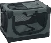 PawHut Cutie pliabilă pentru câini, cutie de transport cu pernă, husă detașabilă lavabilă din țesătură Oxford pentru câini până la 22kg Verde armată | Aosom Romania