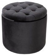 Taburete cu spatiu de depozitare Modern Barock 50cm, negru