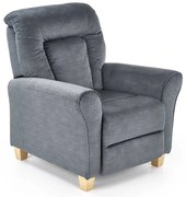 Scaun reclinabil Bard, gri / lemn natural