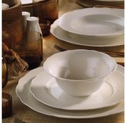 Set de veselă, 26 piese, porțelan alb