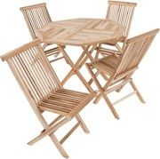 DIVERO mobilier de grădină din lemn de tec