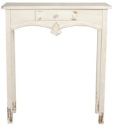 Consola alba, din lemn, aspect vintage, Eloanne
